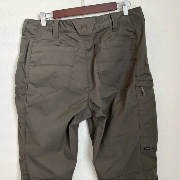 5.11 Tactical Green Cargo Pants Mens Size 36 Polyester Cotton Stretch Outdoor - Picture 5 of 14